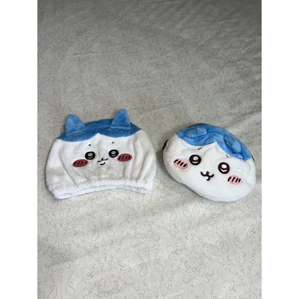Chiikawa Hachiware Hair Drying Towel Cap Reversible Usagi Pouch Bundle Set